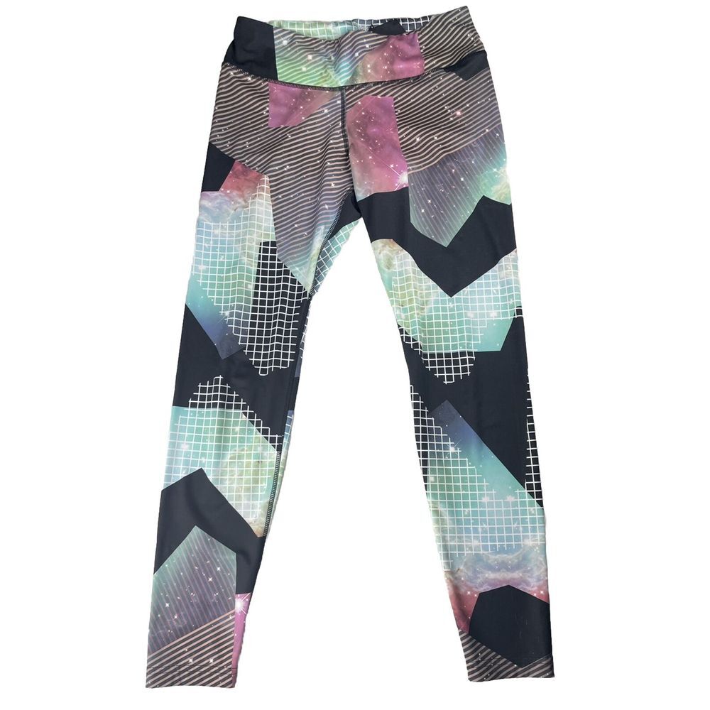 Reebok Cosmos Lux Bold‎ Speedwick Galaxy Training Leggings Size M